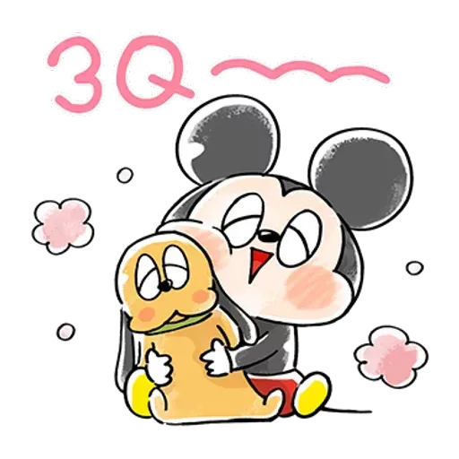 Mickey Mouse and friend- Sticker